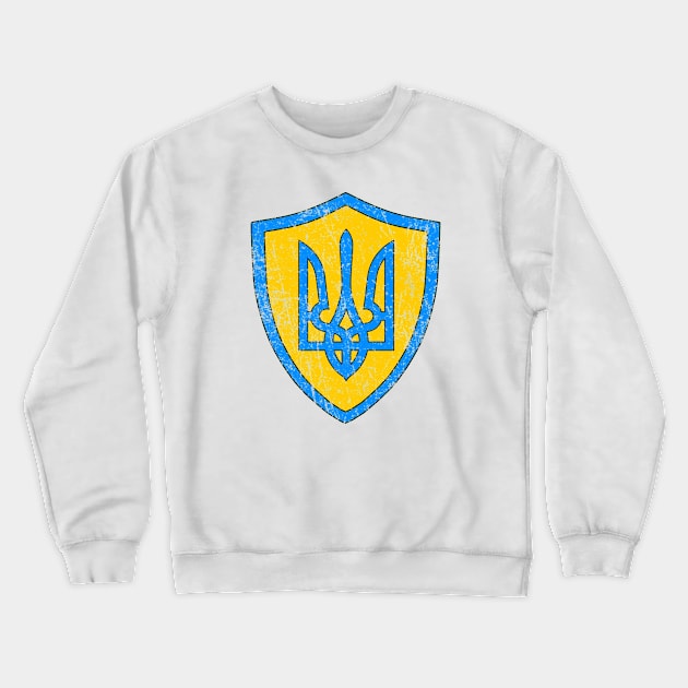 Ukraine, Retro, Vintage, Distressed Crewneck Sweatshirt by Vladimir Zevenckih